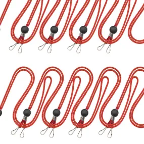 10-pcs Face Mask Lanyard Neck Strap Holder Extender Ear Saver Clip Red