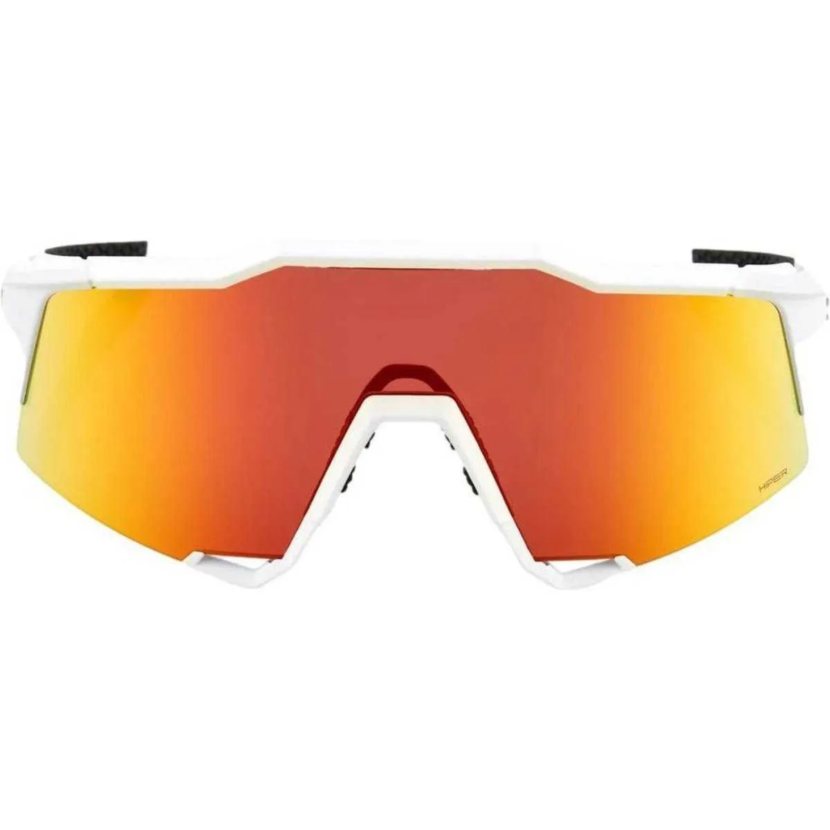 100% 60007-00009 Speedcraft Sunglasses Soft Tact Off White with HiPER Red Mirror Lens