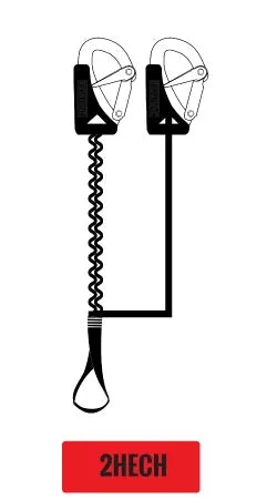 2 Hook Elasticated Safety Line With Cow Hitch