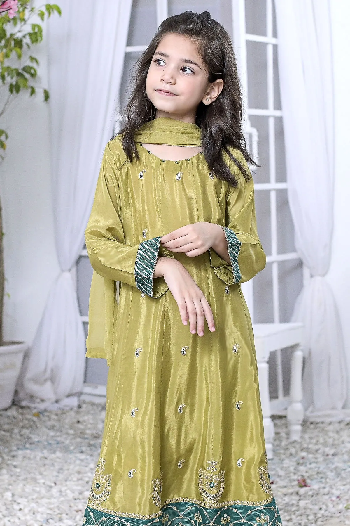 3 PIECE KIDS LUXURY PRET | CH-FJ208