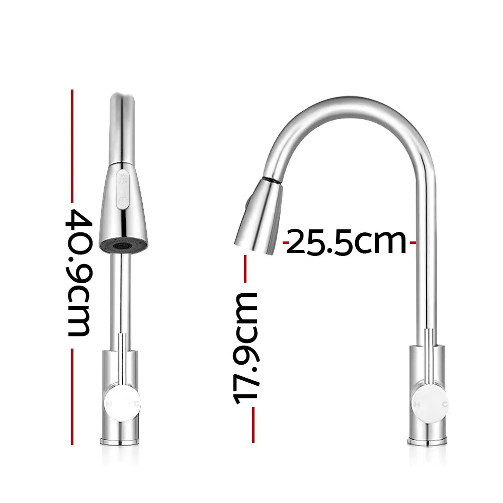 360° Swivel 2 Mode Pull Out Kitchen Mixer Tap - Cefito