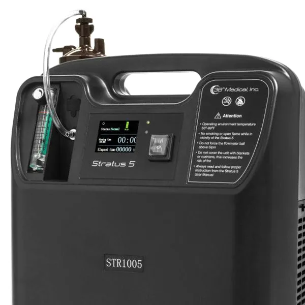 3B Medical Stratus 5 LPM Stationary Oxygen Concentrator - Black