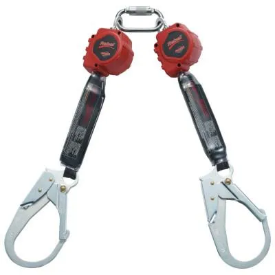 3M™ Rebel Self-Retracting Lifeline, 6 ft, Self-Locking Rebar Hook, 310lb Cap, RD/GY, 3100414