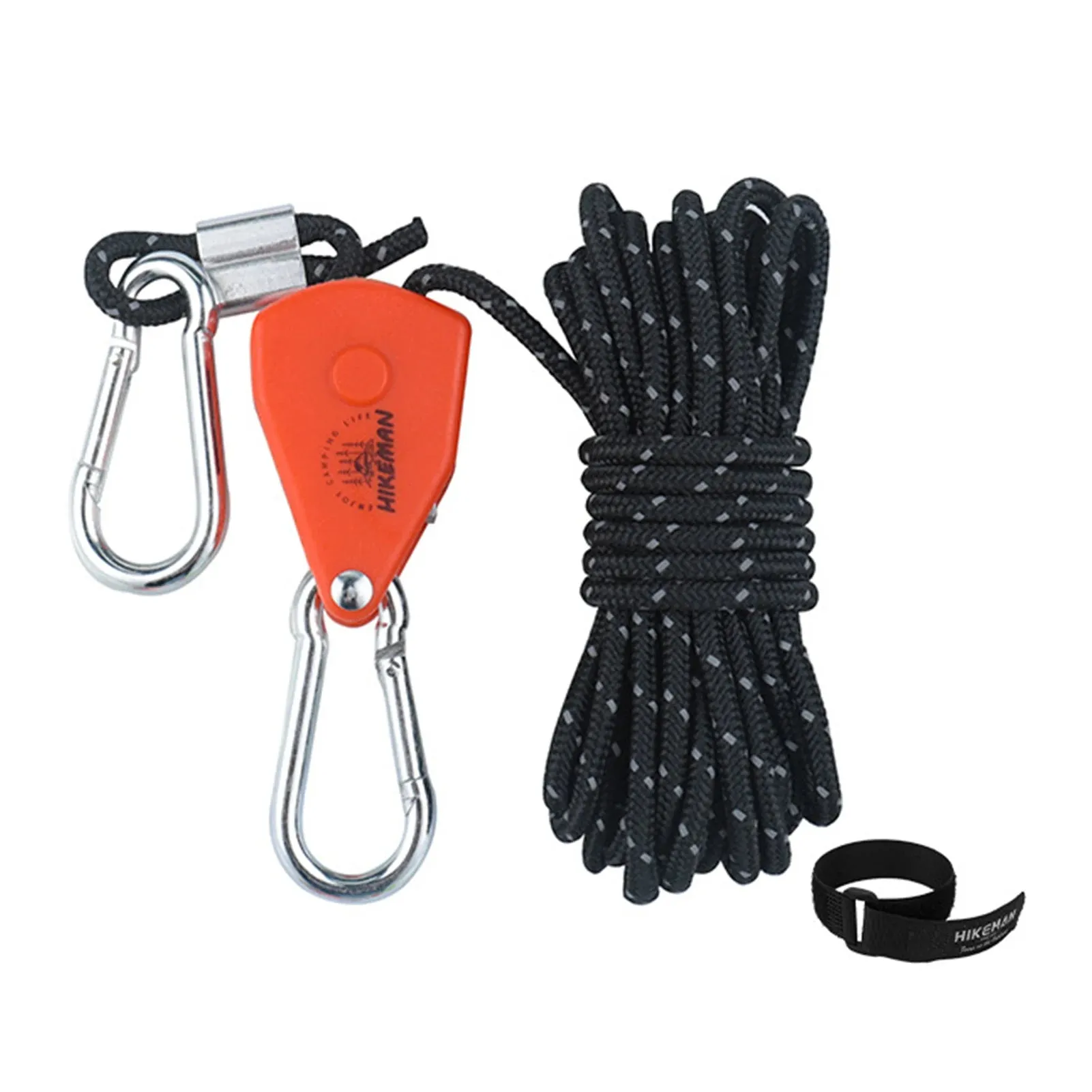 4meters/5meters Adjustable Tent Rope Clip Hanger Loose-Proof Reinforced Awning Windproof Rope Clip Camping Tools