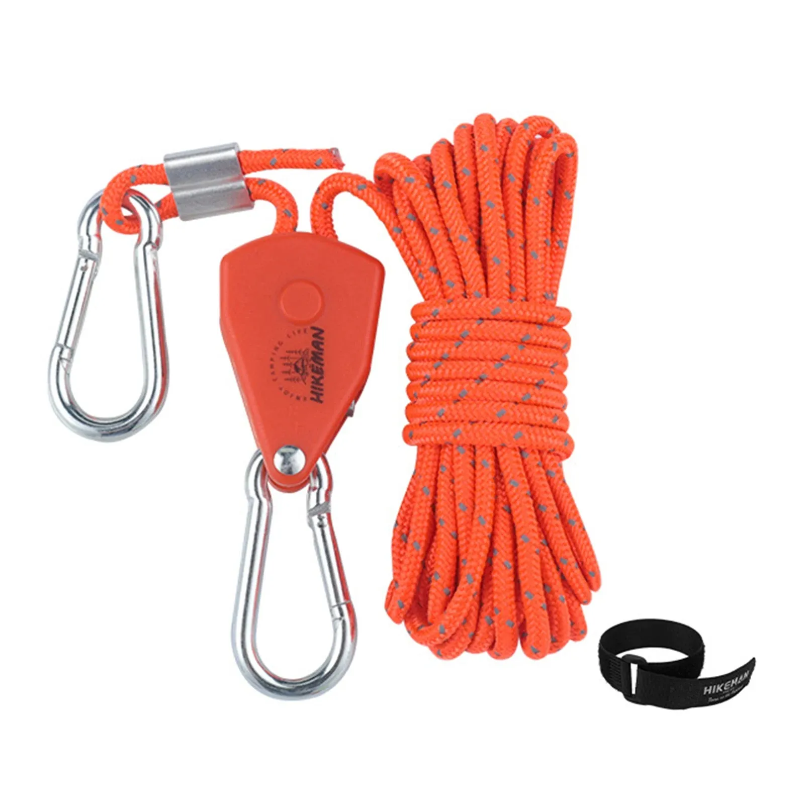 4meters/5meters Adjustable Tent Rope Clip Hanger Loose-Proof Reinforced Awning Windproof Rope Clip Camping Tools