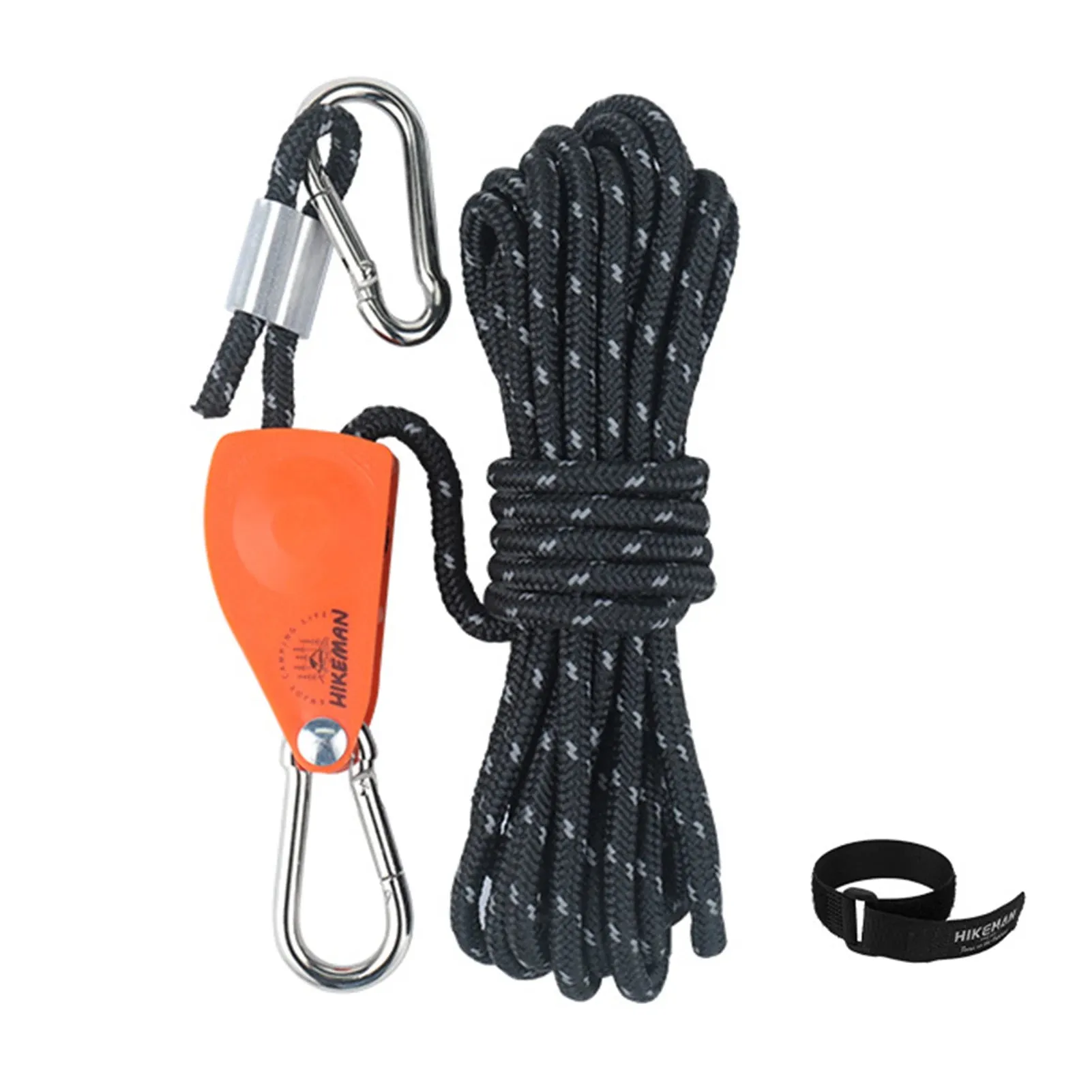 4meters/5meters Adjustable Tent Rope Clip Hanger Loose-Proof Reinforced Awning Windproof Rope Clip Camping Tools