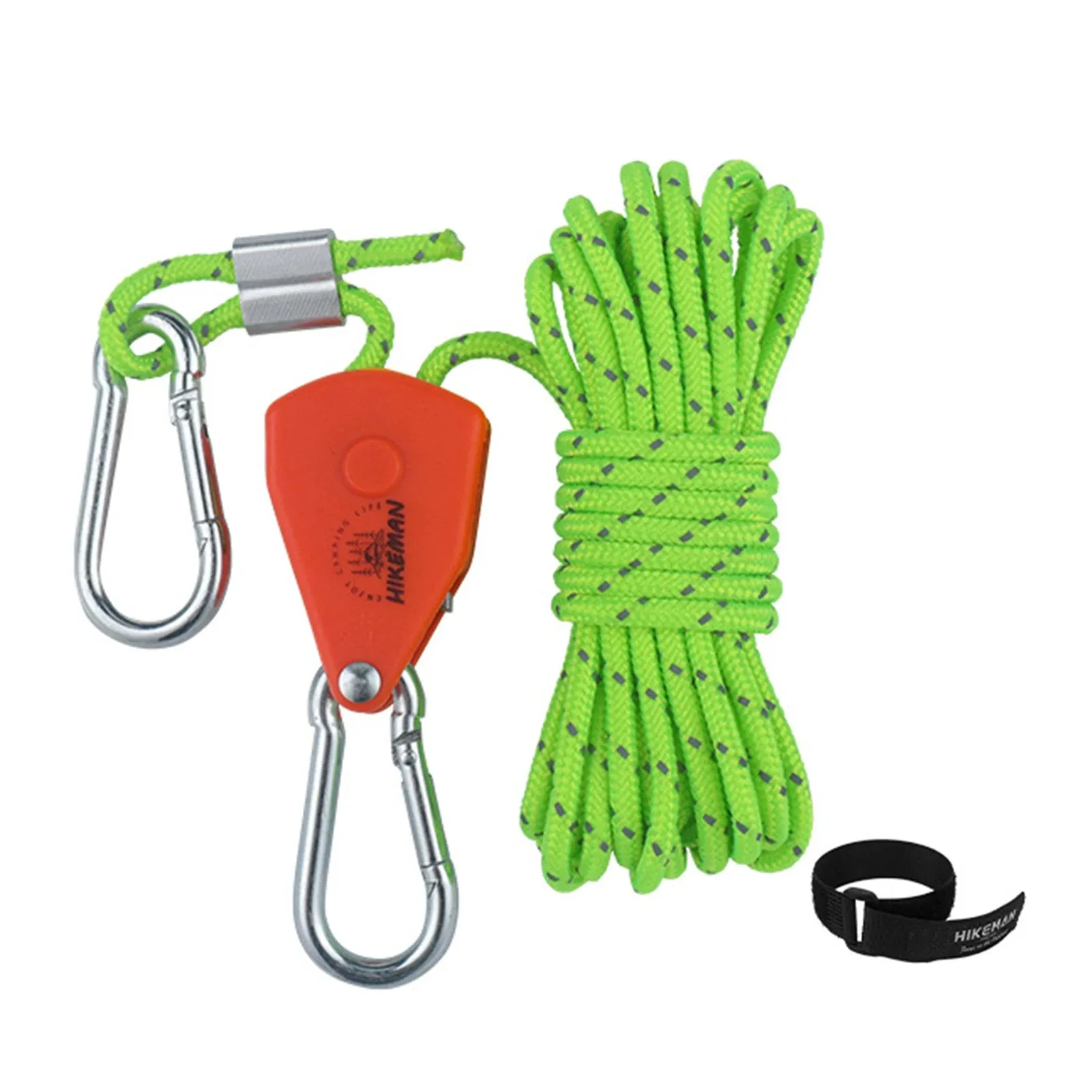 4meters/5meters Adjustable Tent Rope Clip Hanger Loose-Proof Reinforced Awning Windproof Rope Clip Camping Tools