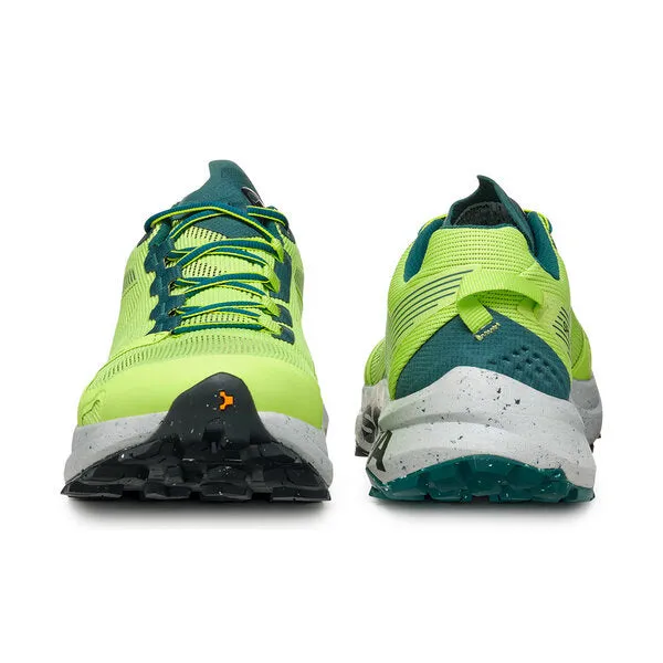 Acid green/petrol sneakers