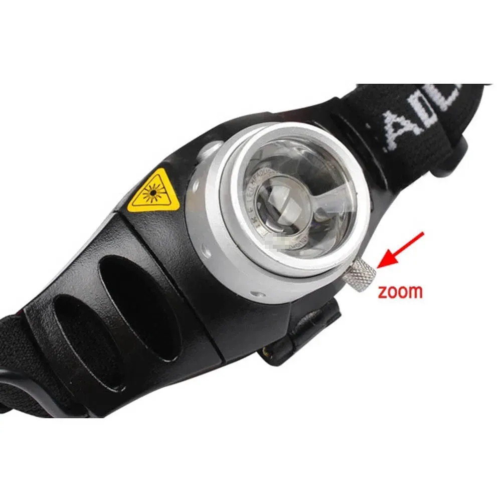 Adjustable Focus Led Headlamp 2000 lumens LED Headlight Torch Outdoor Camping Fishing Head Light Lanterna use 3x AAA