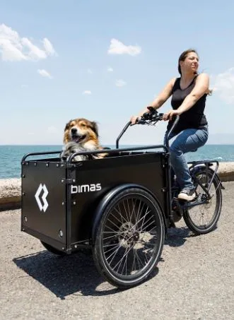 AMCARGOBIKES PREMIUM CURVE DOG FRIENDLY CARGO ELECTRIC TRICYCLE – BLACK