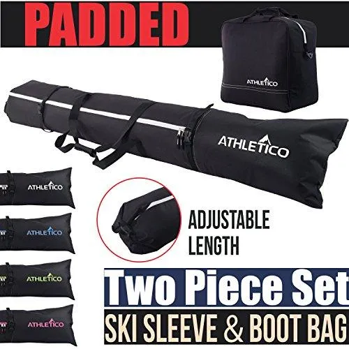 Athletico Padded Two-Piece Ski and Boot Bag Combo