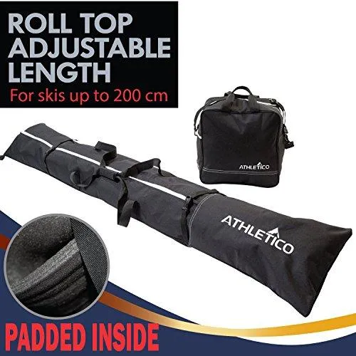 Athletico Padded Two-Piece Ski and Boot Bag Combo