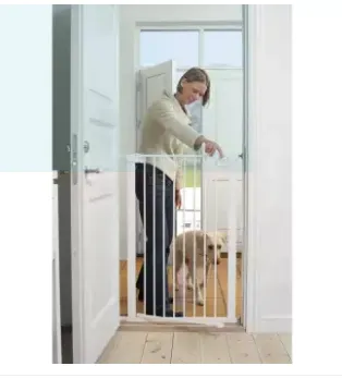 Baby Dan Pet Premier Extra Tall Pressure Fit Gate with 1 Extensions (White) by Scandinavian Pet Design