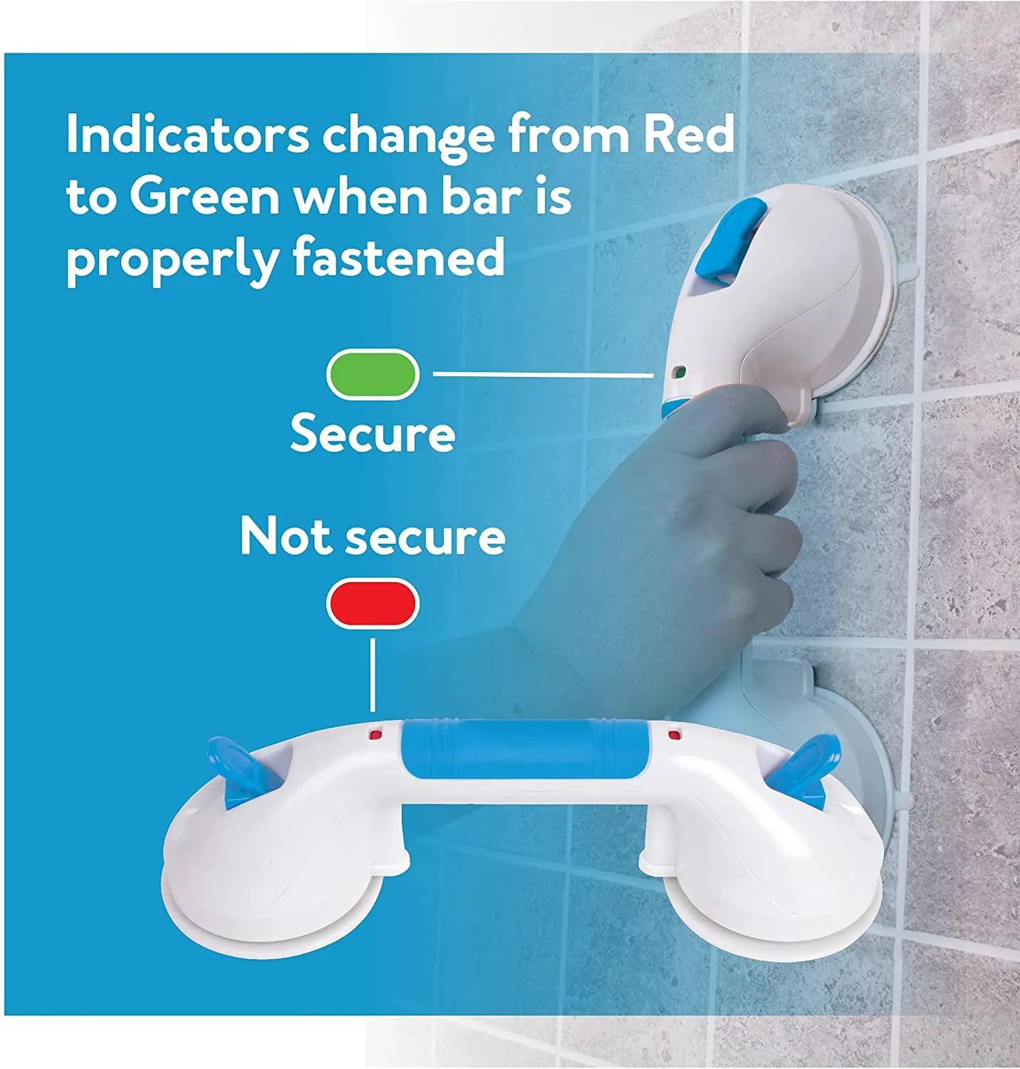 Carex Suction Shower Grab Bar