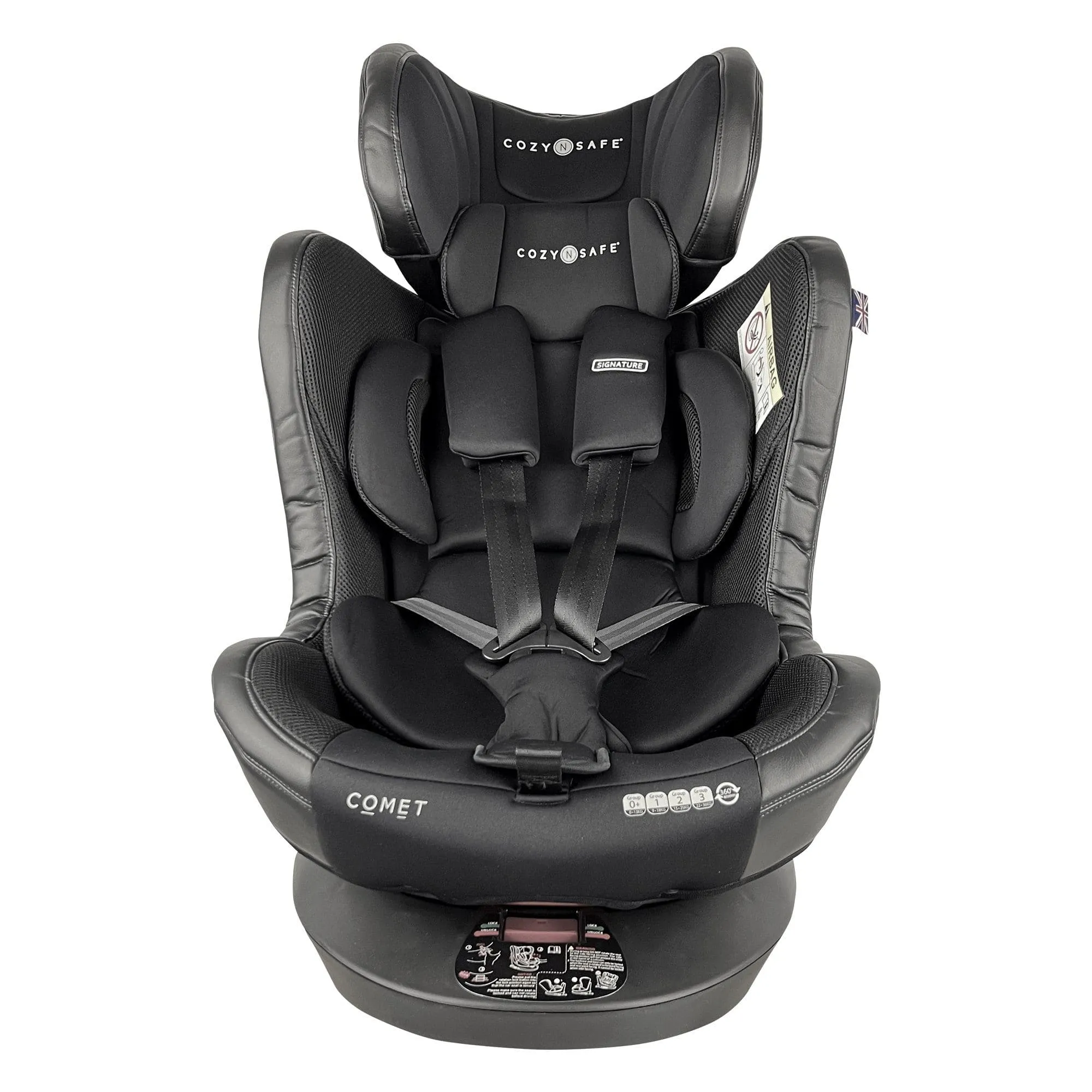 Cozy N Safe Comet Group 0 /1/2/3 360° Rotation Car Seat in Black