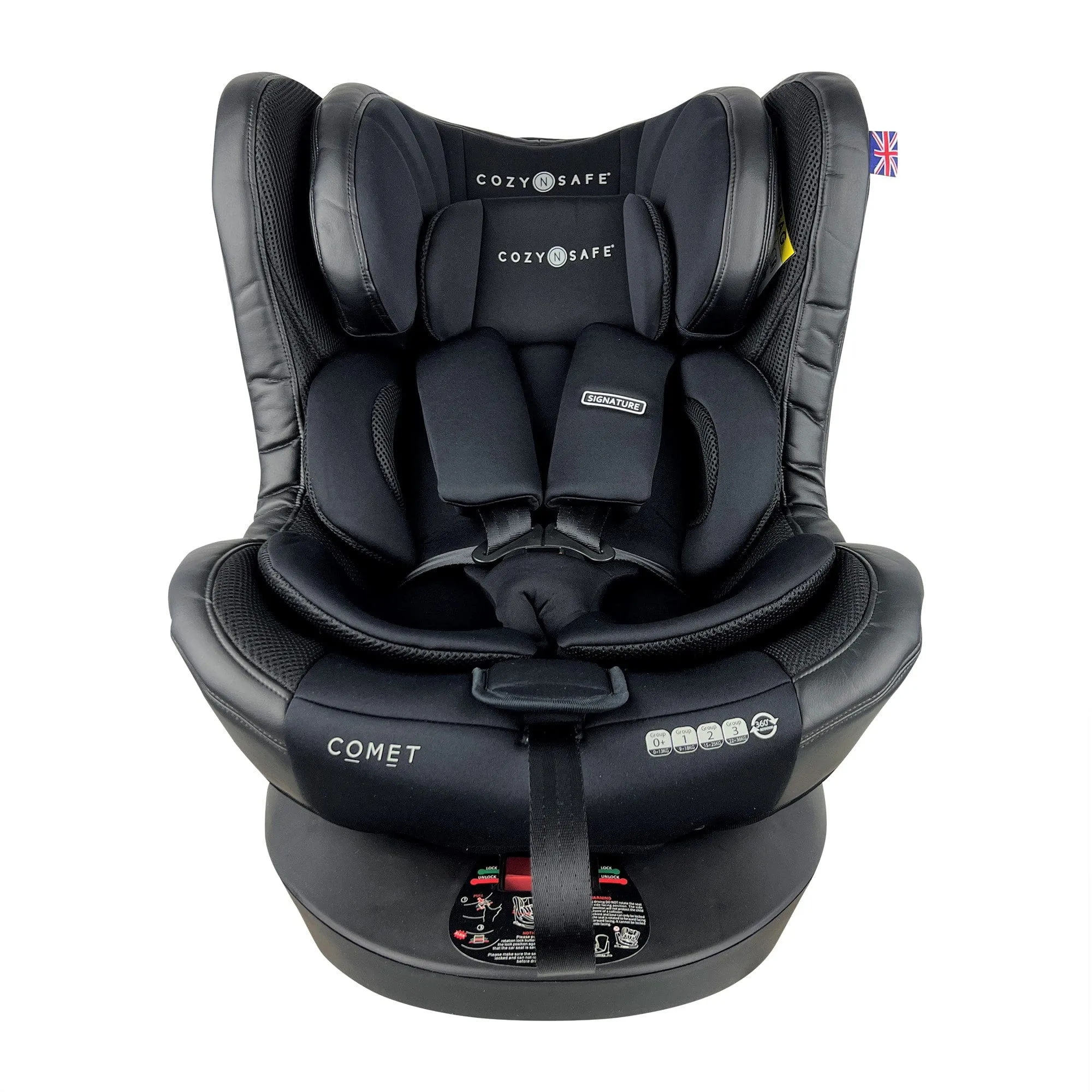 Cozy N Safe Comet Group 0 /1/2/3 360° Rotation Car Seat in Black