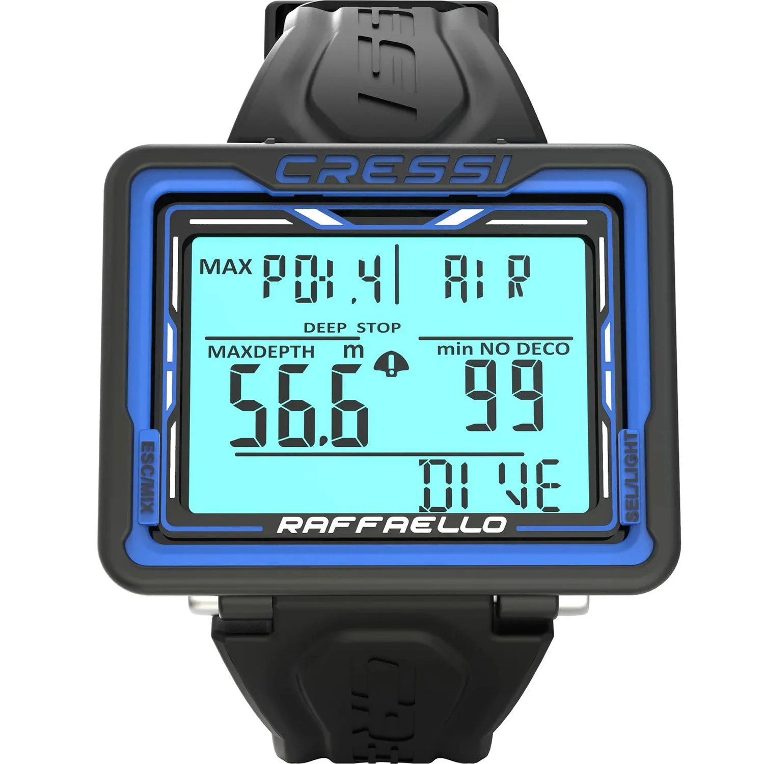 Cressi Raffaello Scuba Diving Computer - Black / Blue