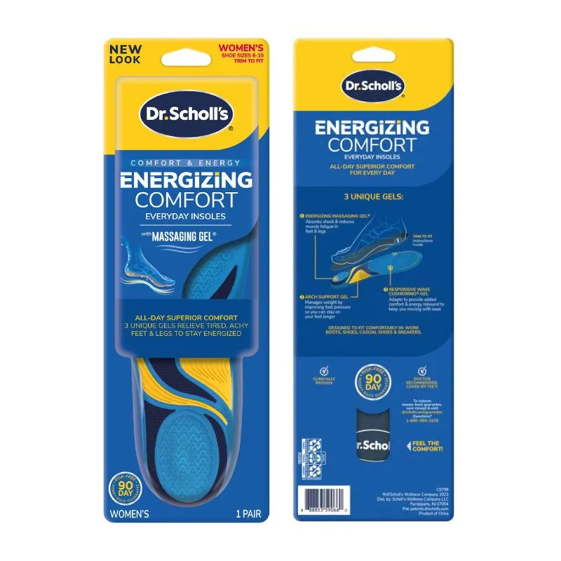 Dr.Scholl Energizing Comfort with Massaging Gel Insoles Women