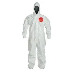 DuPont™ Tychem® SL Coveralls with attached Hood and Socks, White, X-Large, SL128T-XL