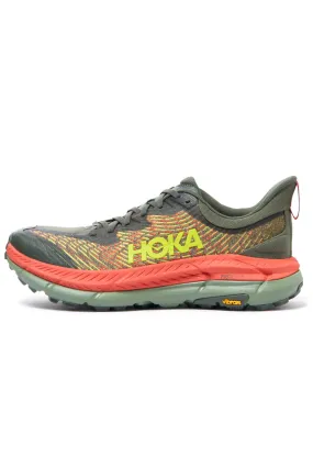 Hoka Mafate Speed 4 Men's Shoes - Thyme / Fiesta