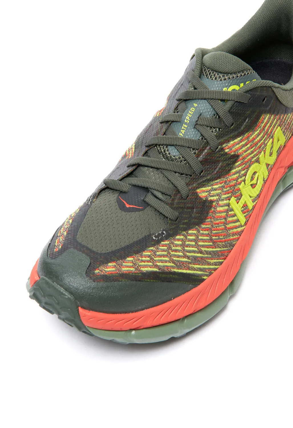 Hoka Mafate Speed 4 Men's Shoes - Thyme / Fiesta