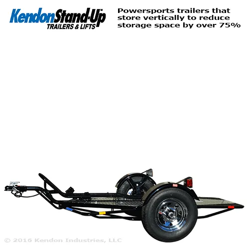 Holiday Special Blue Morpho Dual Ride-Up SRL Folding Motorcycle Trailer