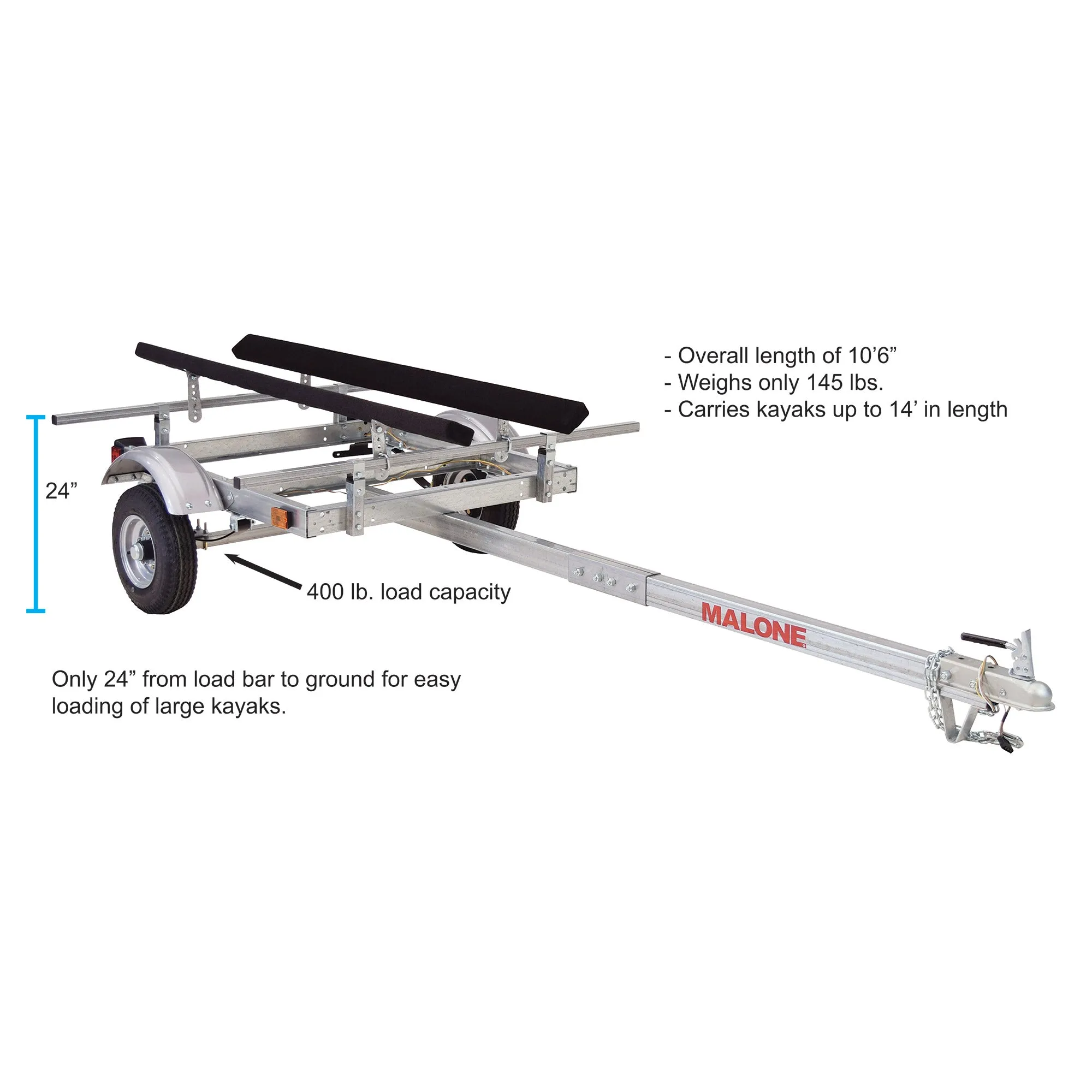 Malone EcoLight 1-Boat Kayak Trailer Package - MPG586XB