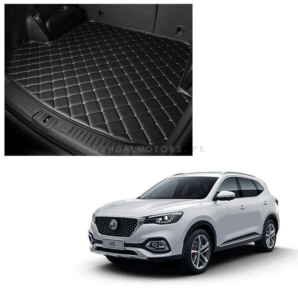 MG HS 7D Trunk Mat Mix Thread Tray Black - Model 2020-2021 - Cargo Boot Liner Diggi Protection Tray Cover