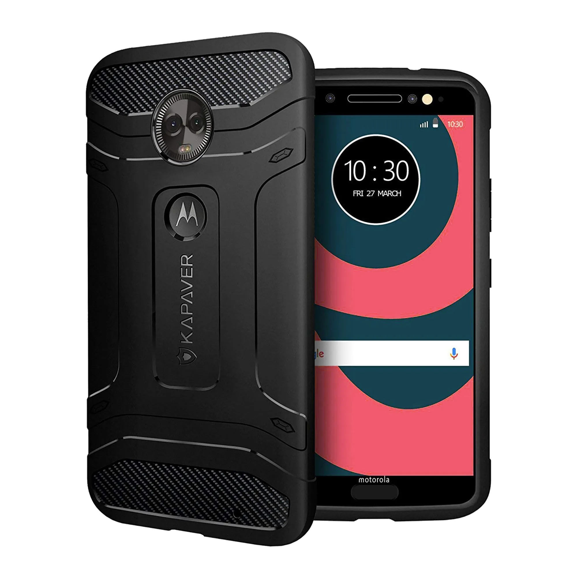 Moto G6 Plus Back Cover Case | Rugged - Black