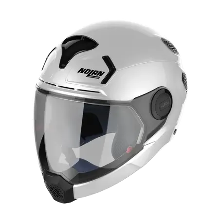 Nolan N30-4VP Hybrid Jet Metal White Motorcycle Helmet