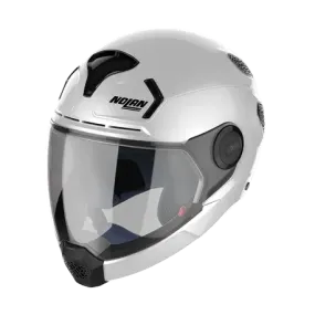 Nolan N30-4VP Hybrid Jet Metal White Motorcycle Helmet