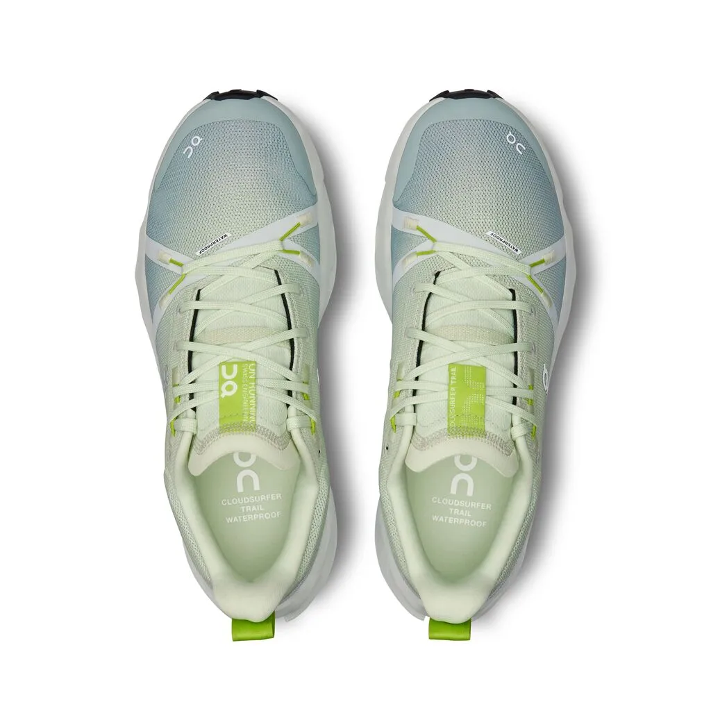 On Running Cloudsurfer Trail Waterproof (Womens) - Lime/Mineral