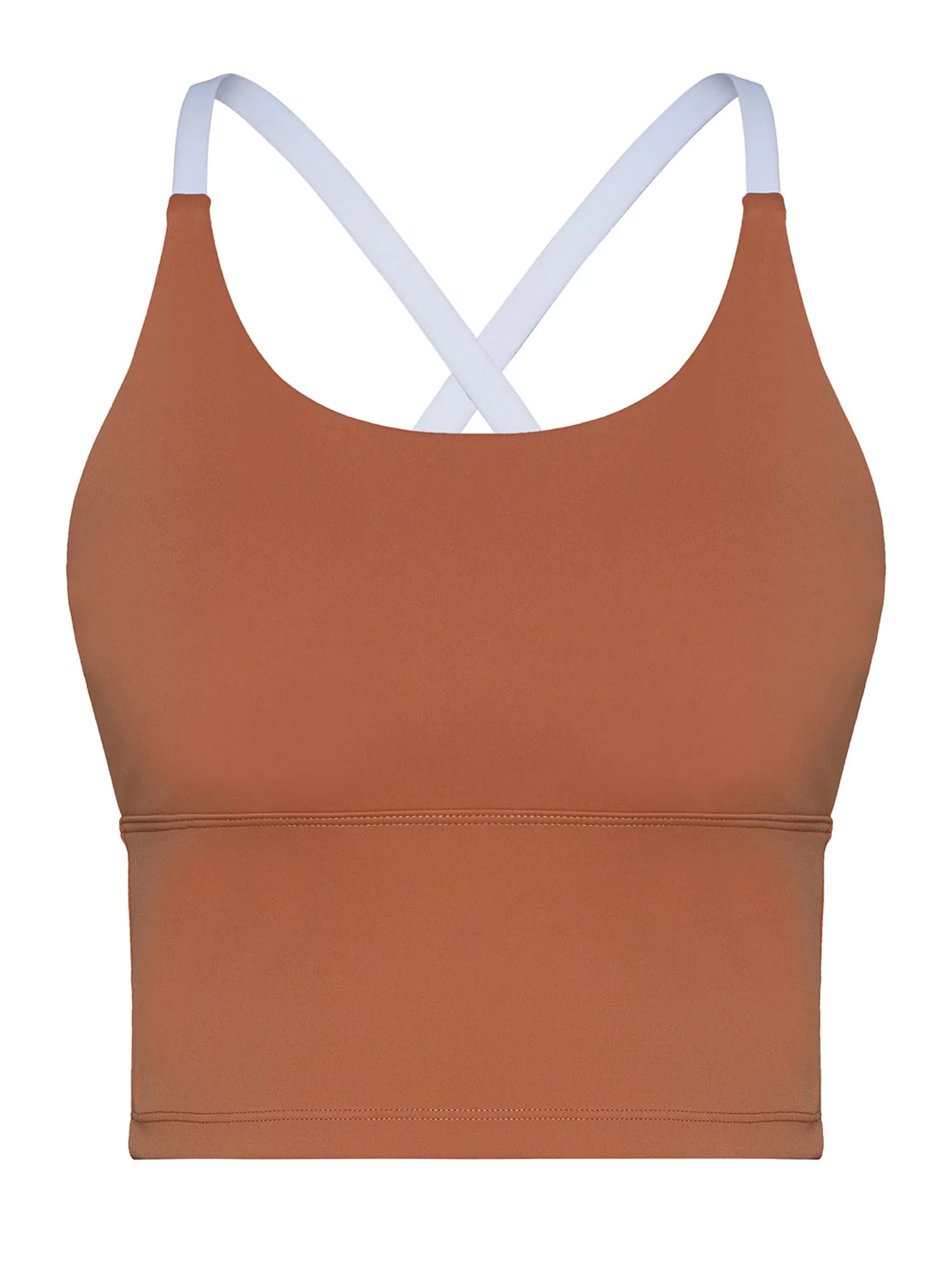 Pecan Cross Back Sports Bra