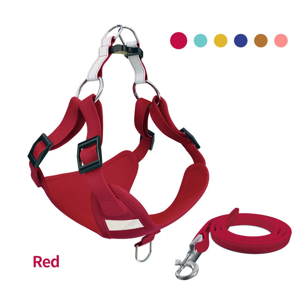 Pet Dog Harness Reflective Dog Leash Vest Type Harness Set