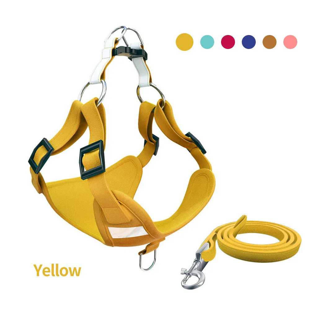 Pet Dog Harness Reflective Dog Leash Vest Type Harness Set