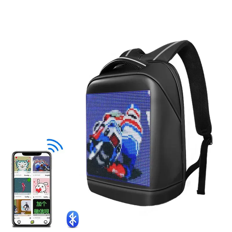 Pixel Art LED Waterproof Backpack