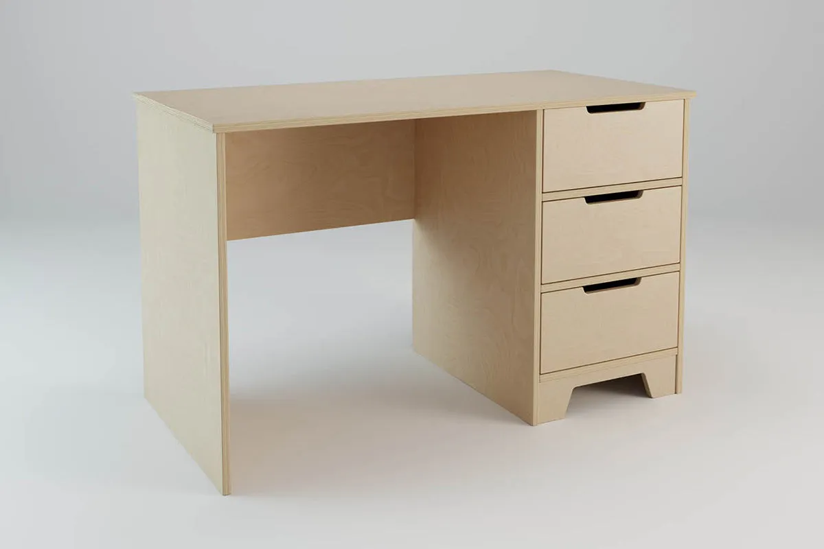 Plyhome 3 Drawer Desk