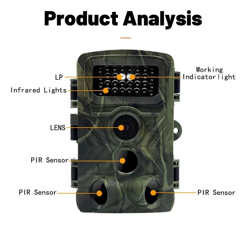 PR3000 Taking Trail Camera 36MP 1080P Night Photo Video Multifunction Outdoor Huntings Animal Observation Monitor Hunting Camera