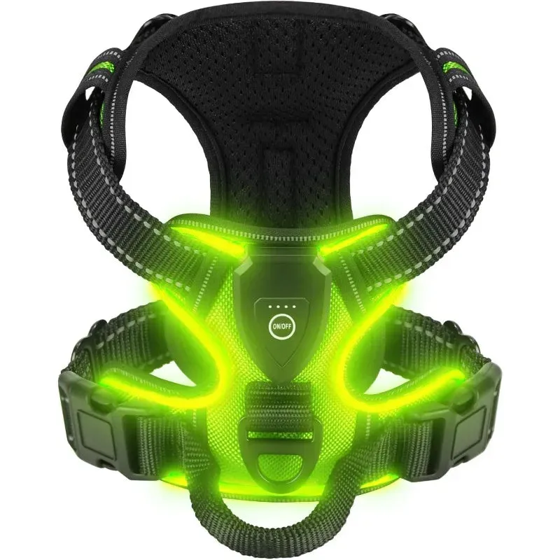 Rechargeable LED Dog Harness – Nighttime Safety Essential