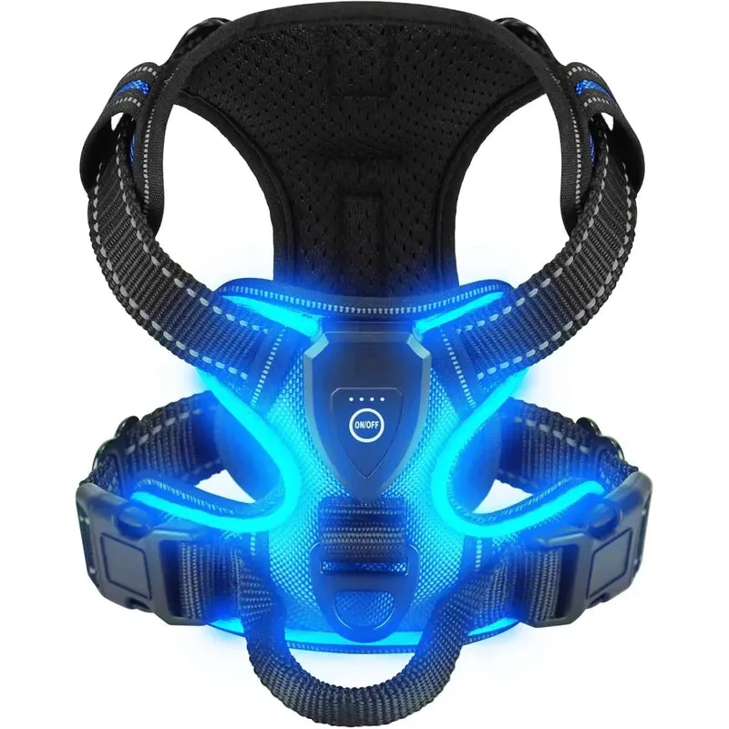 Rechargeable LED Dog Harness – Nighttime Safety Essential