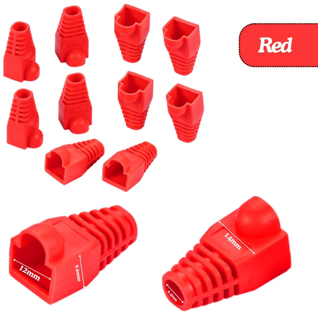 RJ45 Ethernet Cable Strain Relief Boots Connector Plug Cover Caps