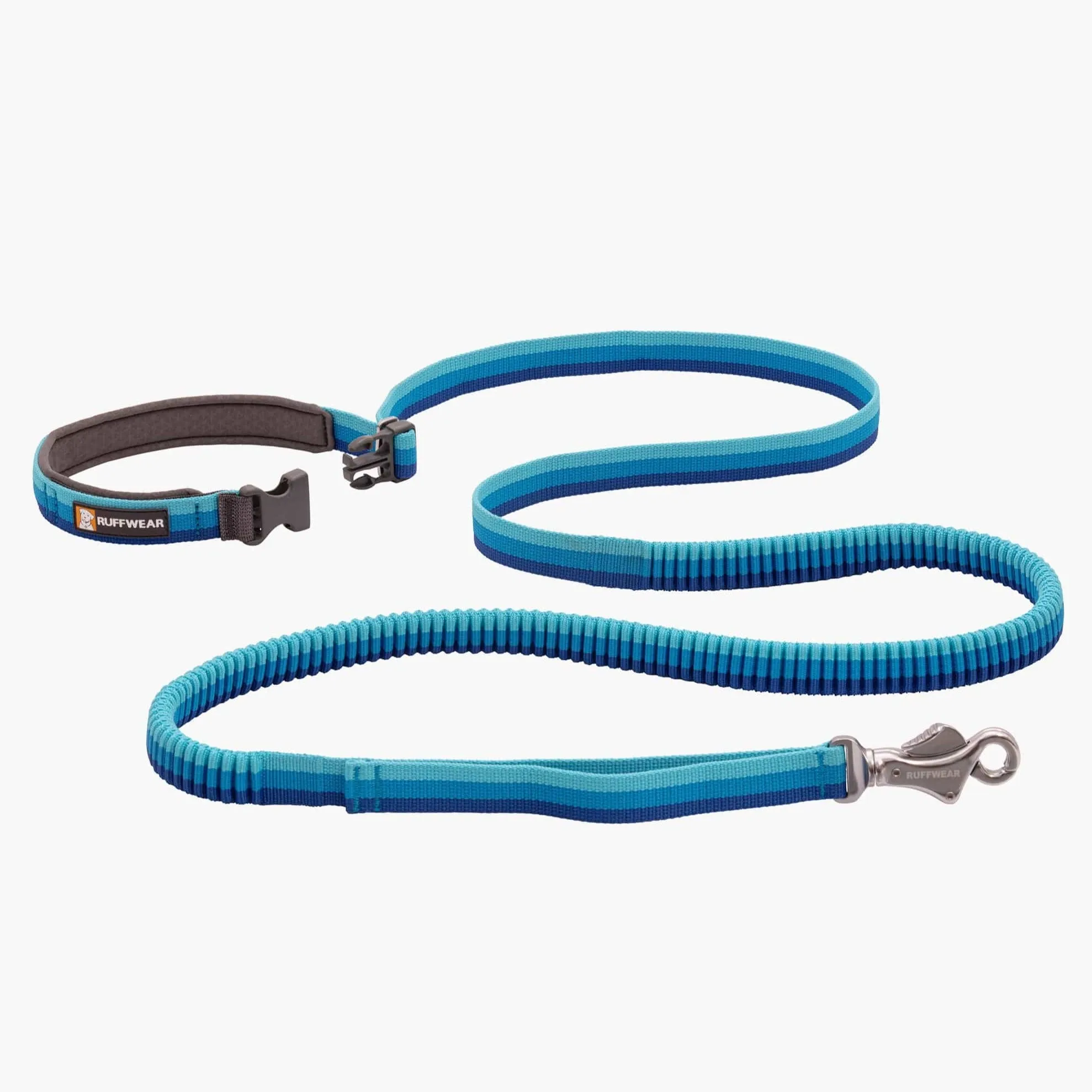 Ruffwear Blue Atoll Roamer Running Leash – Stretch-Webbing for Active Adventures