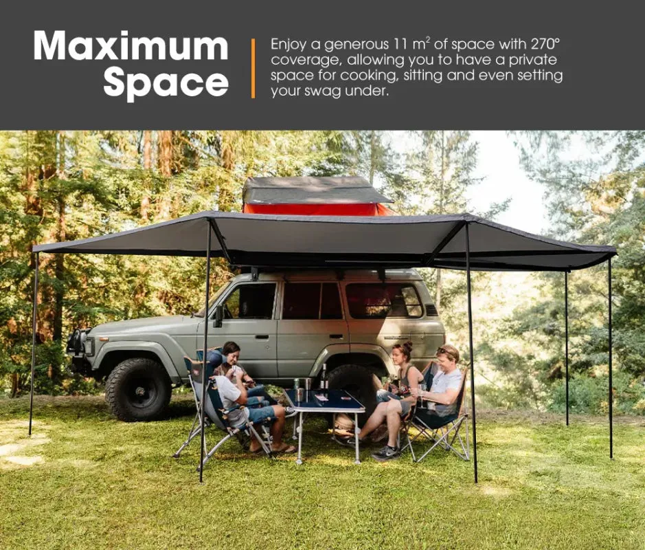 San Hima 4x4 270 Degree Free Standing Awning | Passenger Side