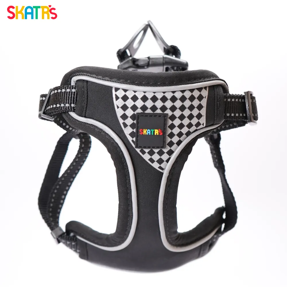 Skatrs Adventure in Style & Comfort Eclipse Padded Harness for Dogs (Black)