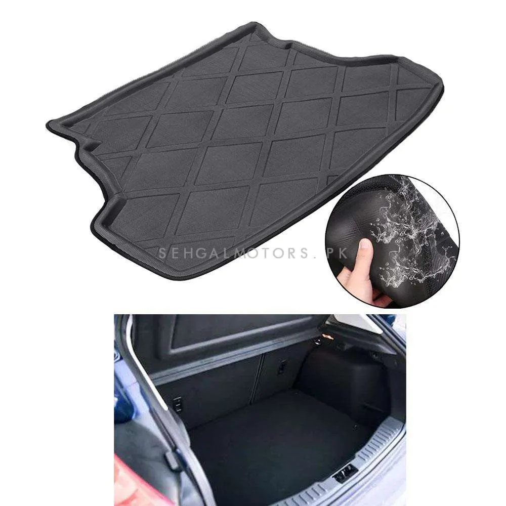 Toyota Yaris Foam Trunk Mat Black Mix Design - Model 2020-2021 - Cargo Boot Liner Diggi Protection Tray Cover