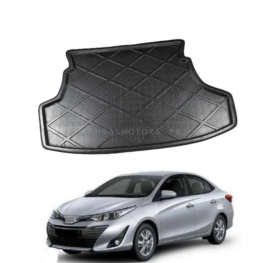 Toyota Yaris Foam Trunk Mat Black Mix Design - Model 2020-2021 - Cargo Boot Liner Diggi Protection Tray Cover