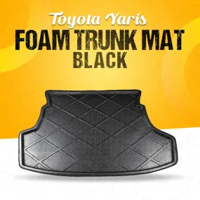 Toyota Yaris Foam Trunk Mat Black Mix Design - Model 2020-2021 - Cargo Boot Liner Diggi Protection Tray Cover