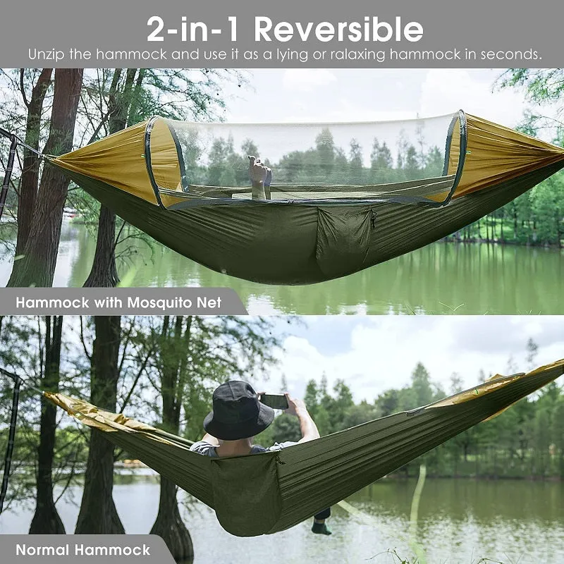 Ultra-Light Camping Automatic Quick-opening Outdoor Mosquito Net Hammock