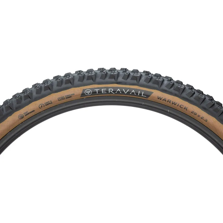 Warwick Tire - 29 x 2.3 Tubeless Folding Tan Durable Grip Compund