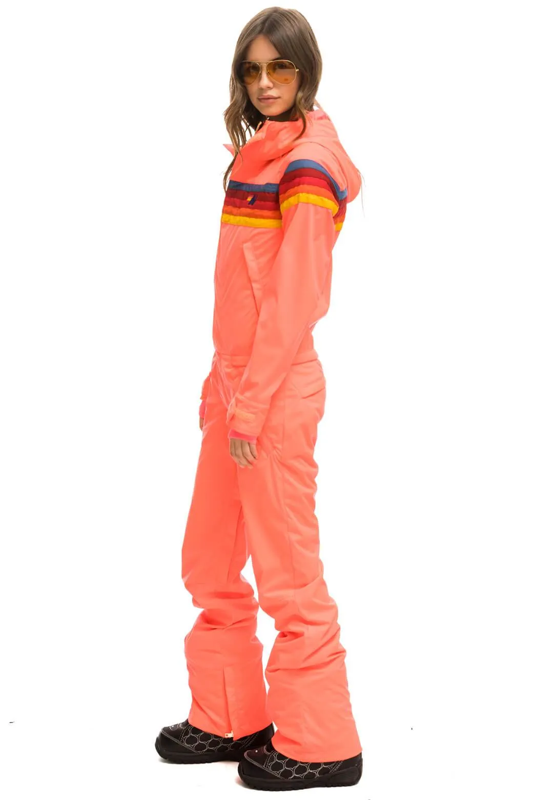 WOMEN'S 3 LAYER POWDER SUIT - NEON FLAMINGO